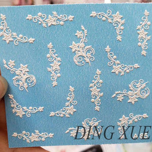 Flower Nail Sticker Flower Leaves Decals