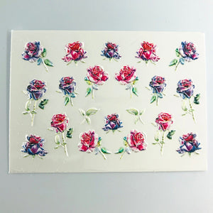 Flower Nail Sticker Flower Leaves Decals